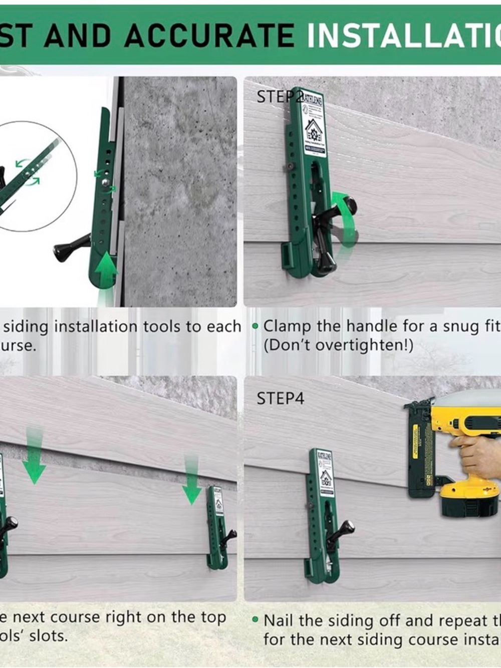 Siding installation Kit.   Great tool for new construction, remodeling, or DIY.